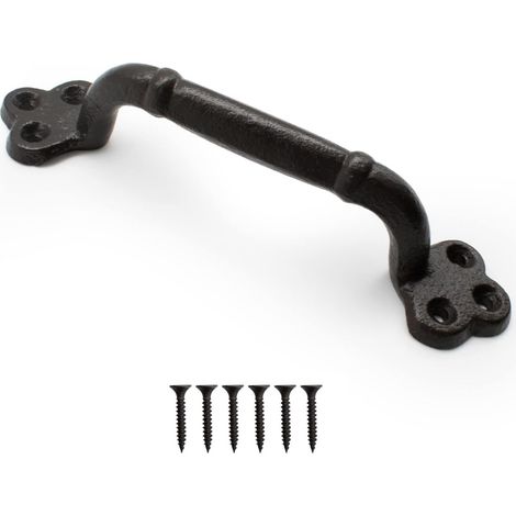 Poignée de porte coulissante, poignée de porte en fonte, poignée de porte de grange, poignée d'armoire de cuisine est utilisée pour les hangars de por (1/5)