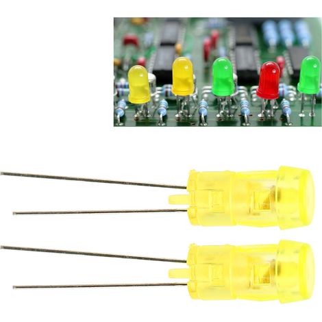 LED F3 de 3 mm avec cache pour feu de signalisation aéronautique, support de lampe en plastique et lampe jaune incluse (1/5)