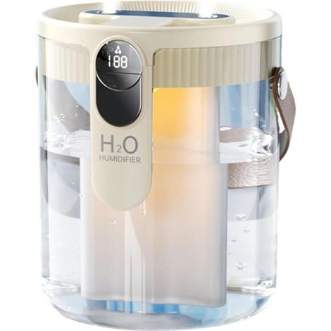 Humidificador - Doble boquilla Alimentación USB - Luz nocturna integrada Ideal para oficinas y uso en interiores (blanco, 1 unidad) (1/2)