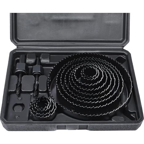 16 pièces Coffret Scie Cloche Construction de 19-127 mm pour Bois Metaux Platre (1/5)