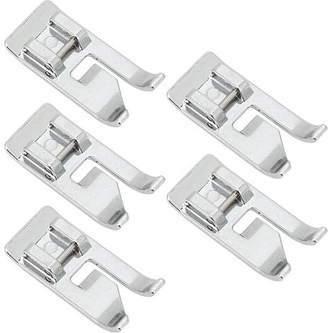 Ensemble de 5 pieds-de-biche multifonctionnels pour la couture, sans tournevis, en acier inoxydable. (1/5)