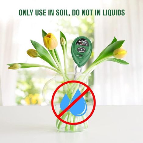 Medidor de suelo 3 en 1: mide pH, humedad y luz, No requiere pilas, Sensor portátil para plantas, Garantiza plantas sanas. 1 unidad (1/5)
