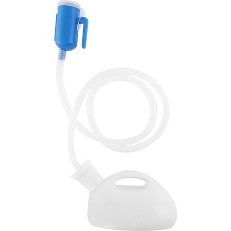 Urinoir portable anti-fuite 2000ml pour homme adulte enfant avec tuyau, bouteille d'urine étanche, pot de chambre pratique à emporter. (1/5)
