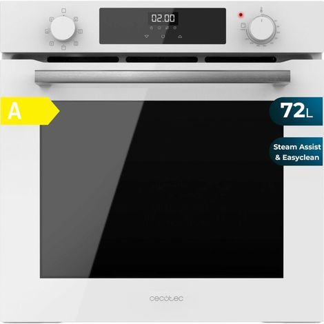 Multifunktions-Backofen Glass White mit 72 l Fassungsvermögen, 7 Funktionen, Grill, Defrost, Steam Assist, 2800W.