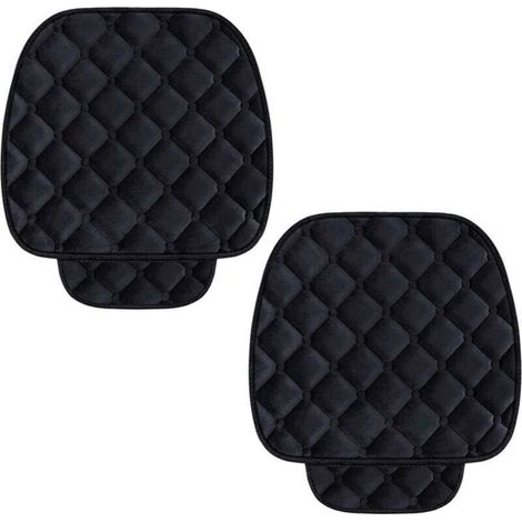 Coussin de Siège de Voiture Housse en Velours pour Arrière Chaise Siège Véhicule Protection Tapis Protection pour Animaux Compagnie (2 Siège Avant, Noir)