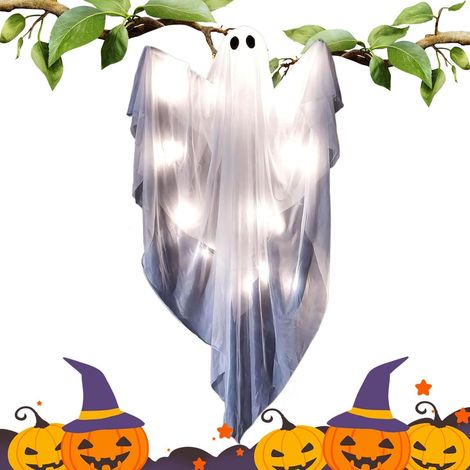 Décorations d'Halloween génériques : maisons hantées avec lumières LED et son