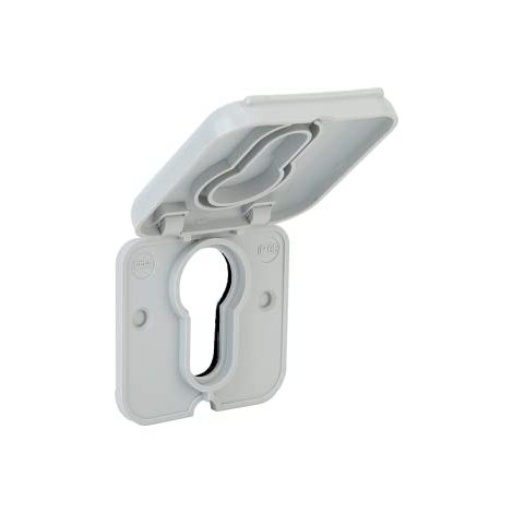 Geba 606.RSK0.00 Tappo Antipioggia Mezzo Cilindro profilato, Interruttore a Chiave IP65, Grigio Chiaro (1/3)