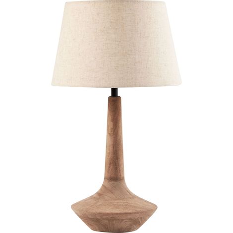 Tischlampe GODAWARI Mango Holz Dunkelbraun