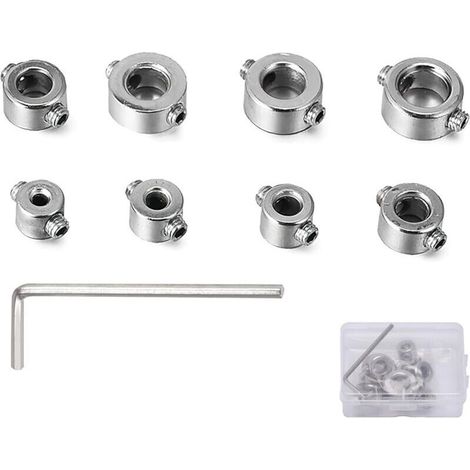 Lot de 9 bagues de butée de profondeur - Régulateur de position - Anneau de positionnement - Localisateur HSS - Limiteur de profondeur - Chevilles 3-12 mm
