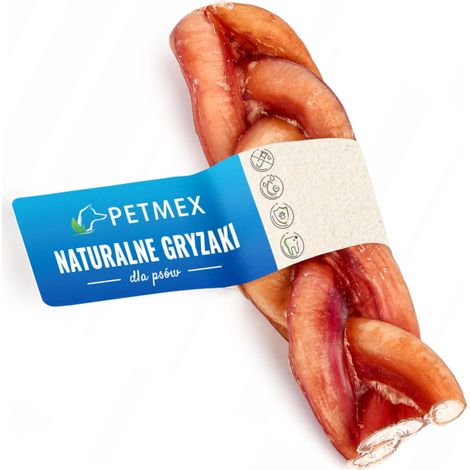 Delikatesse, natürlicher Kausnack für Hunde, Rinderpenis-Zopf Petmex 15 cm, 1 Stück.