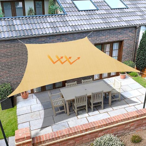 Waterproof Shade Sail Patio Awning Outdoor Garden Pool Sun Canopy Shelter Cover