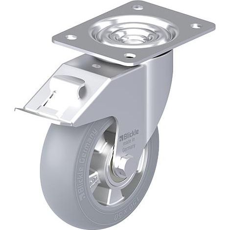 Roulette pivotante BLICKLE tole acier LE-ALES 150K-FI-SG diam.-roue 150mm avec butoir