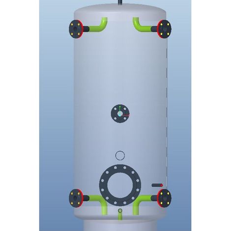 Danfoss Pufferspeicher PSS 1000, RSt 37- Mit Wärmedämmung aus EPS, PN 6