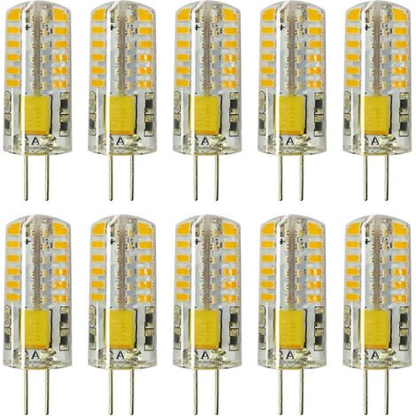 10 stuks G4 LED-lampen JC Bi-Pin fitting 3W AC/DC 12V 20W-30W T3 halogeenlampen, vervanging voor tuinverlichting (warm wit 3000K) (1/5)
