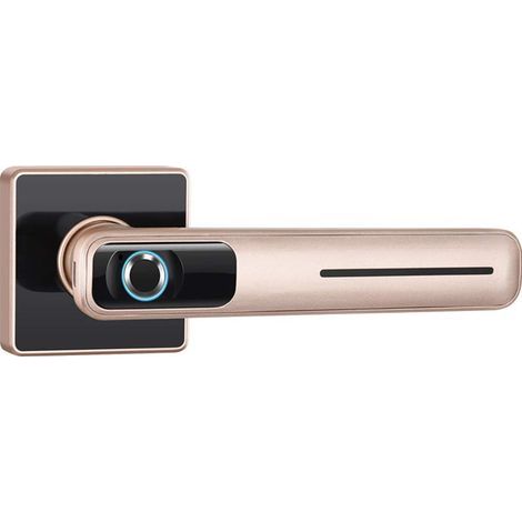 Nouveau Verrouillage Intelligent à Poignée et Empreinte Digitale pour Porte Intérieure Bois Bureau Remplacement Sphérique (1/5)
