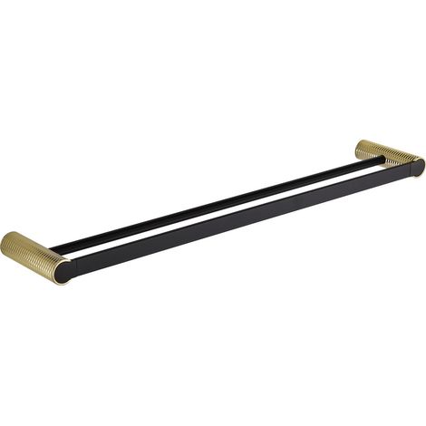 Mexen Base doppio appendiabiti per asciugamani, nero/oro - 7088225-57 (1/2)