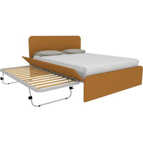 Letto matrimoniale 160x200 con rete estraibile e sollevabile - Zolfo (1/5)