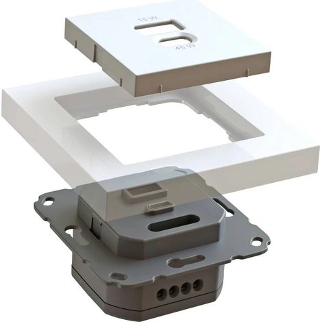 [GEBRAUCHT] B-Ware Ehmann Usb Steckdose Ladegerät Unterputzeinsatz Uni Weiß Abdeckung 55 X 55 Mm