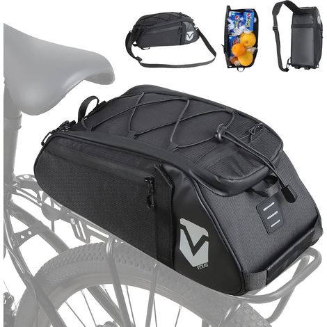 Sac de Porte-Bagages Sacoche de Coffre de vélo Sac à Dos à bandoulière Arrière de Vélo Sac de Siège de Porte-vélos Sacoche de Vélo pour Porte-Bagages Étanche, noir5 (1/5)