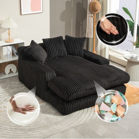 Sillón salón de cordón ancho con 3 cojines OKMYHOME (1/5)