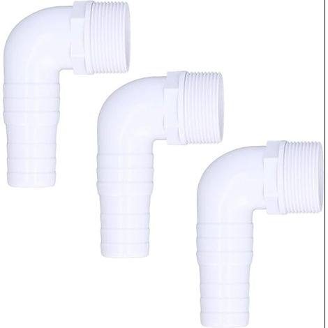 Coude Raccords de Connecteur de Piscine, Raccord de Tuyau Blanc de Piscine, Adaptateur de Tuyau de Piscine Coudé à 90 Degrés, Raccord de SPX1105Z3 SPX1105Z4 SPX1091Z7 (1/5)