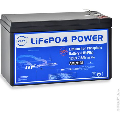 Rs Pro – Bloc batterie rechargeable 12.8V 7.5Ah – Lithium fer phosphate – Tension nominale 12.8V – Capacité 7.5Ah pour applications durables (1/6)