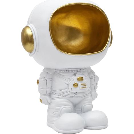Vide-Poche astronaute en polyrésine blanc et dorée (1/5)
