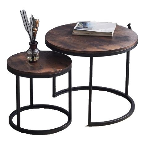 Mesa de centro, diseño apilable, estilo que ahorra espacio, nube de fuego (1/2)