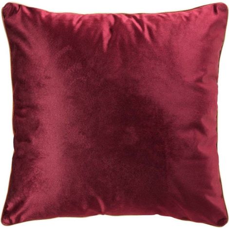 Coussin Déco Velours "Noria" 45x45cm Bordeaux (1/4)