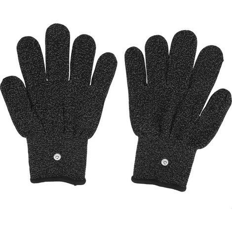 Gants à électrodes pour appareil d'électrothérapie TENS, gants à électrodes antistatiques (taille S, 19 cm, 7,5 pouces)