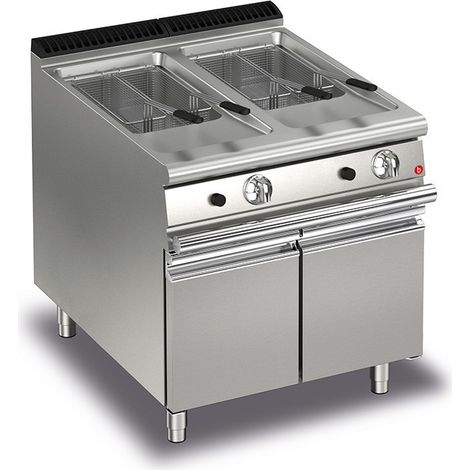 Friteuse à Gaz sur meuble - 2 x 15 L - P 700 - 26 kW - Baron