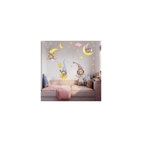 Adhesivo de pared Luna estrellada M-Crezuo