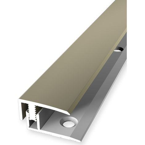 PROVISTON Anpassungsprofil Laminatabschluss Breite: 21 mm Höhenausgleich: 7 - 12 mm Länge: 900 mm Aluminiumprofil Sand 1 Stück (1/5)