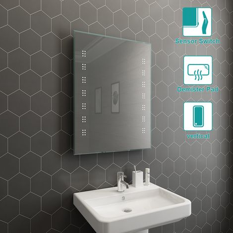 600 x 800mm Bathroom Illuminated LED Mirror with Demister(Type B) (1/2)