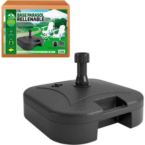 Base Aktive para parasol negro 44,5x44,5x12,5 cm (1/4)