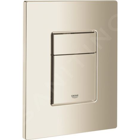 Grohe – Plaque de commande WC Skate Cosmopolitan – 156 x 197 mm – ABS nickel – Démarrage et arrêt pour vanne de vidange pneumatique-ARCAN (1/4)