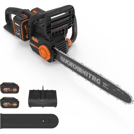 WORX Wg385e.2 20V Akku-Kettensäge, 40cm Führungsschiene WORX