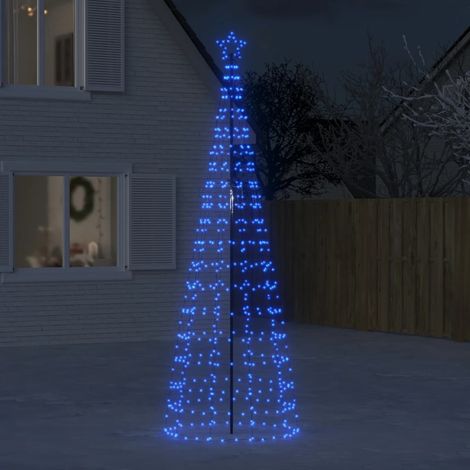 Árbol de Navidad LED con estacas 570 LEDs azul 300 cm vidaXL (1/5)