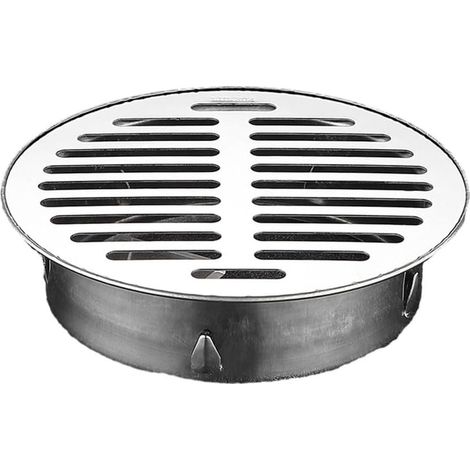 Siphon de sol rond en acier inoxydable avec grand diamètre 150 mm (1/5)