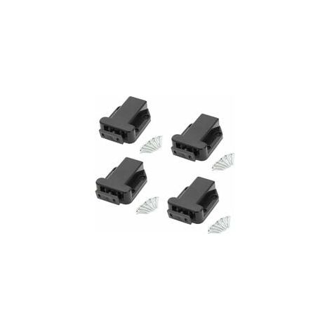 Noir-Loquets à Libération Tactile pour Placard 4 Pièces Fermeture Porte Placard Loquets pour Placards Loquets de Touch avec Vis Placard Meubles Porte Armoire Loquet Tactile Noir (1/5)