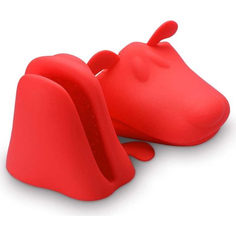 Gants de Cuisine en Silicone Résistants à la Chaleur, Lot de 2 Pinces Antidérapantes pour Four (1/4)