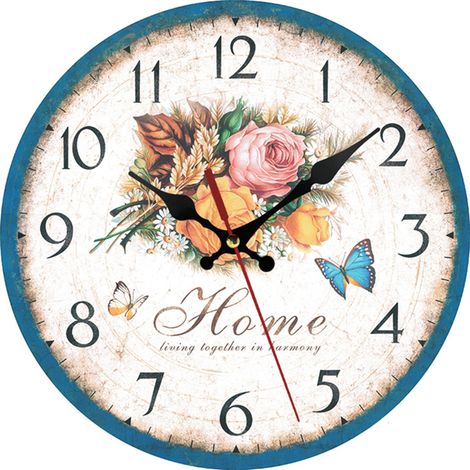Reloj de Pared de Madera, Diseño Creativo Europeo y Mecanismo Silencioso – Ideal para Salón y Dormitorio (1/5)