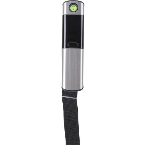 Bilancia digitale portatile multifunzione da 50 kg con allarme di sovraccarico, display LCD, ideale per viaggiatori e per uso domestico (pannello in acciaio inox spazzolato, versione con cinturino) (1/5)