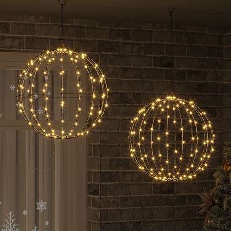 vidaXL Luz de adorno navideño 2 uds. 320 LED Blanco Cálido (1/5)