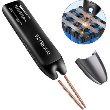 Saldatrice a punti per batterie, saldatrice a punti portatile 2 in 1 con modalità automatica e manuale, 11 velocità regolabili per batterie fai da te (1/4)