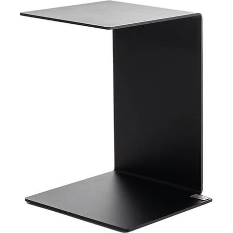 HOME DELUXE - Beistelltisch KALEA - Maße: 30 x 35 x 45 cm, Farbe Schwarz, 360° Drehbar, Material Stahl I Couchtisch Wohnzimmertisch Sofatisch Beistelltisch Couchtisch Ablagetisch Konsolentisch (1/5)