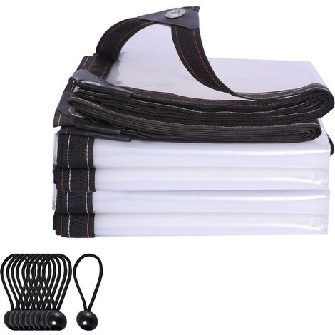 Film anti-pluie pour plantes de jardin transparent (2X3m avec 10 boules) (1/5)