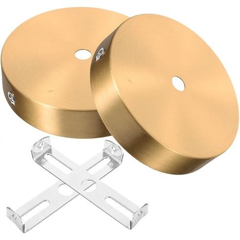 Set of 2 Ceiling Canopies Mounting Plate for Chandelier Hanging Lamp Holder and Wall Lamp Holder for Ceiling Lights Living Room Bedroom Flexible Installation (1/5)