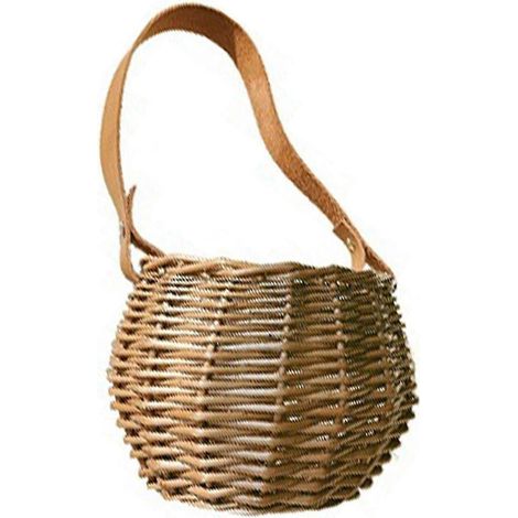 Enfants Petit sac en rotin mignon tissé à la main rotin panier de cueillette bébé épaule panier de rangement Fash (1/5)