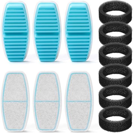 12 Filtres Fontaine à Eau pour chat Compatible BMDSAE/BEMOONY/POOEKEN, 6+6 Pack, pour chat et petit animal (1/5)